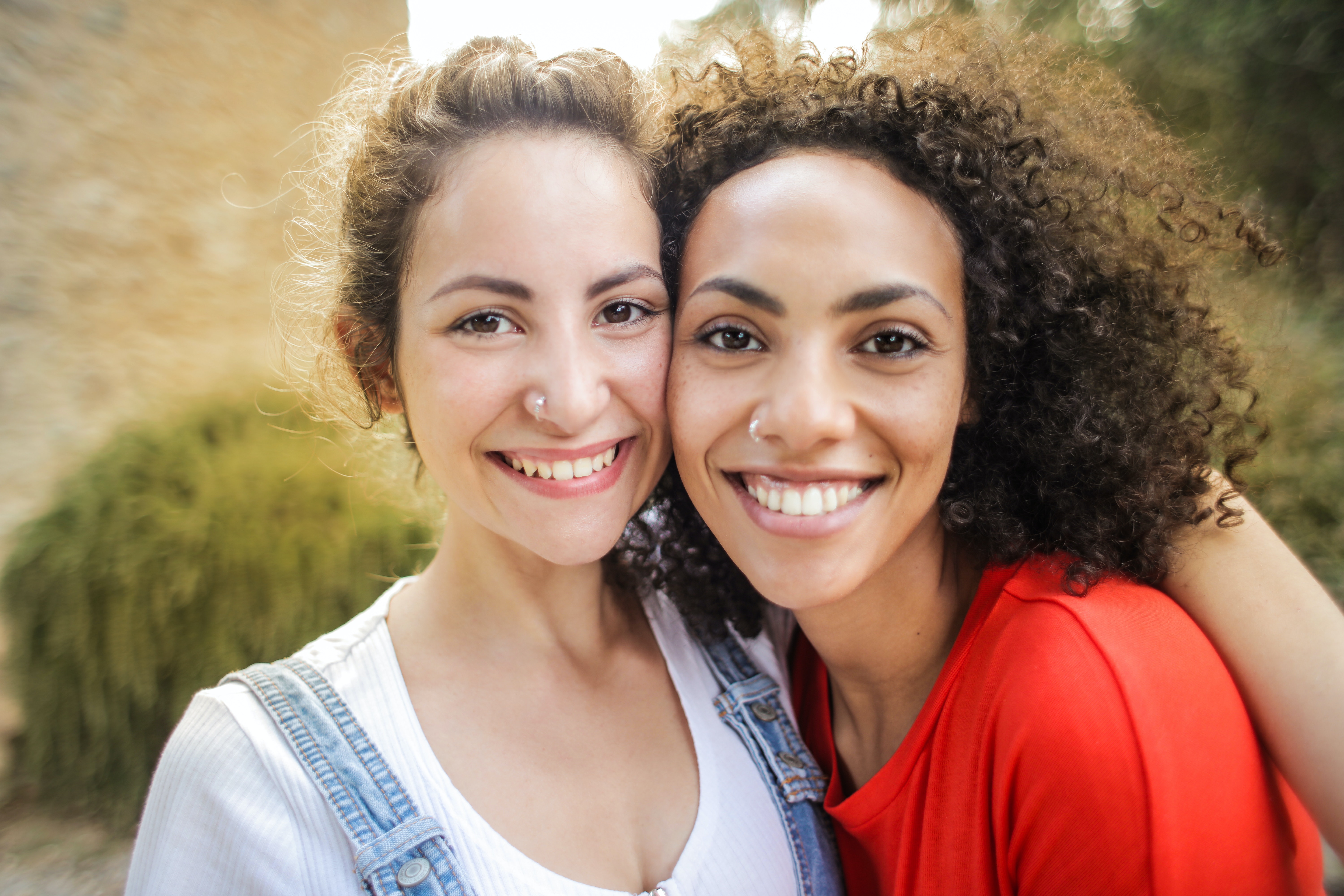 two women getting along